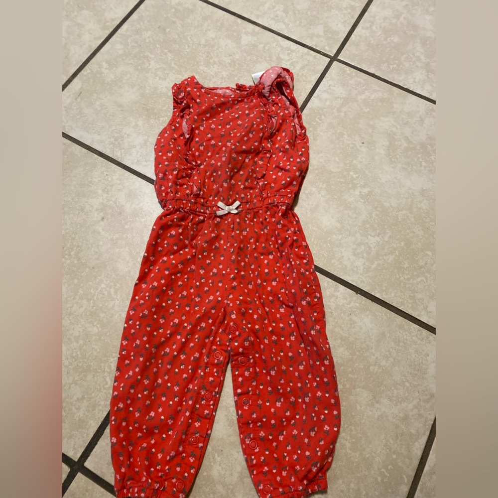 Carter's Red Floral Kids Romper